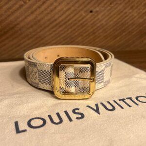 Louis Vuitton Canvas Belt - Damier Azur - 80/32 - LV M9730